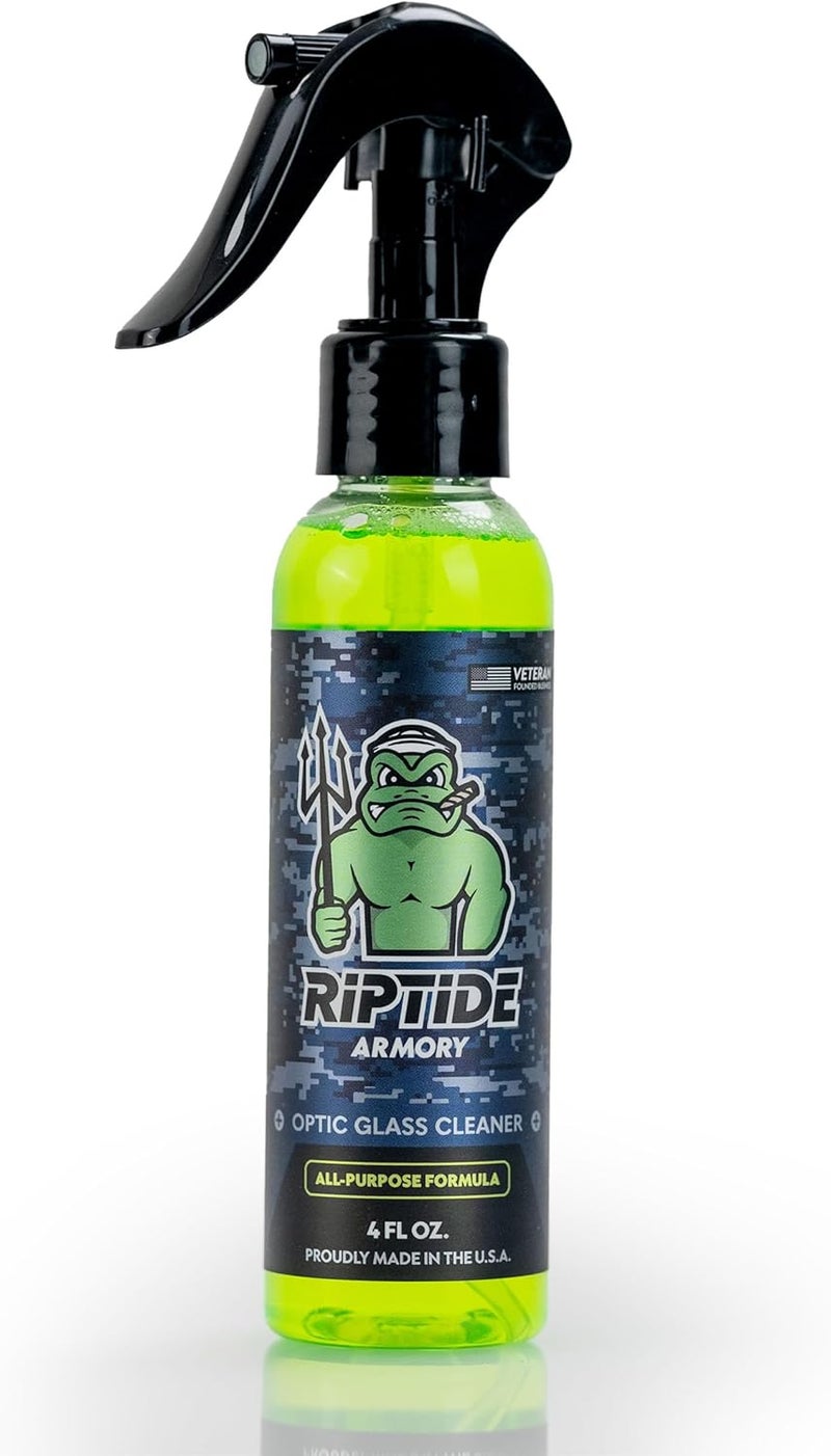 Riptide Armory Optic Glass Cleaner - Ultimate Solution for Pristine Optic Care - Unmatched Detailing Precision & Protection - Veteran Founded & Formulated by US Navy Seal (4oz) - Image 1